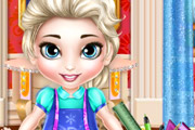 game Baby Elsa School Prep