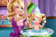 game Barbie Princess Baby Wash