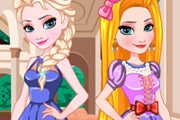 game Elsa And Rapunzel Matching Outfits