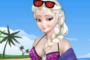game Elsa's weekend on the beach