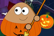 game Pou Halloween Cleanup