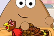 game Pou Thanksgiving Day Slacking