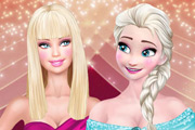 game Super model Elsa and Barbie